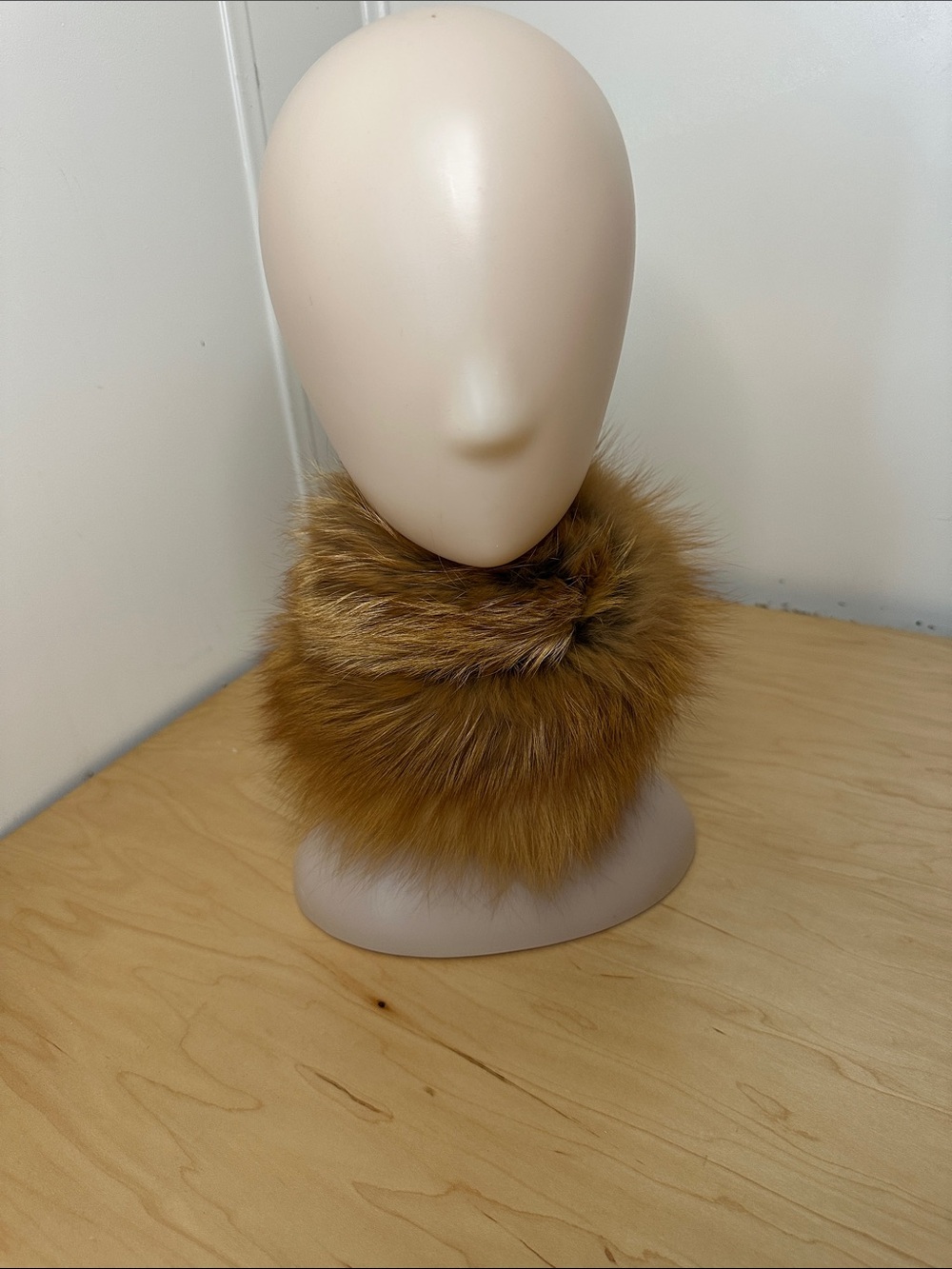 Eric Javits Rich Golden Brown Faux Fur Neck Wrap